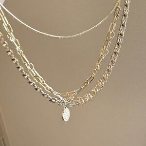 Gold Layering Chain Necklaces (Never Worn)